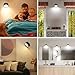 Bloepum USB Rechargeable Wireless Magnetic Wall Sconces LED Wall Mounted Lights with Remote Dimmable for Bedroom Bedside Light Black