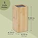 Juvale Bamboo Universal Knife Block - Adjustable Bristle Knife Holder & Stand - Cutlery Holder for Kitchen Counter - Plate Organizer for Cabinet - 4.13 x 9.25 in, Brown, Contemporary