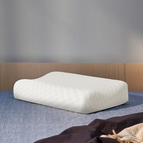 Decolab Travesseiro Cervical Nasa C/Capa Aveludada Lavável Espessura 12cm (Branco, 2 Peças)