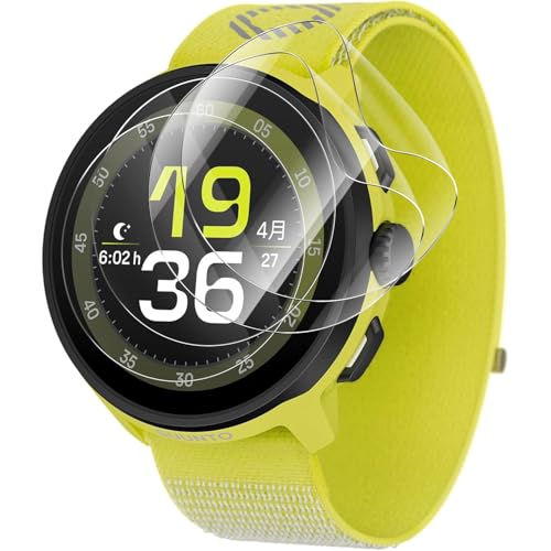 【4枚入り】For SUUNTO RUN スマートウォッチ 1.32インチ 保護フィルム TPU素材 全面保護 画面保護シート 超薄0.3mm 反射低減 指紋低減 撥油性 高透過率 SUUNTO RUN スマートウォッチ フィルム