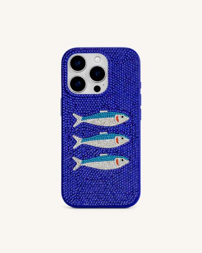Image of JW PEI Fish Pattern Phone Case - Blue /White