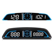 Digital GPS Speedometer MPH for Car 5.5 inch LCD Heads Up Display HUD with Compass Speed Fatigued Driving Alert Overspeed Alarm Trip Meter for All 5V Car