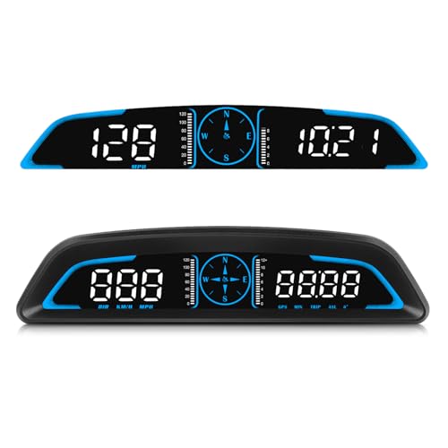 MAIMEIMI Digital GPS Speedometer MPH for Car 5.5 inch LCD Heads Up Display HUD with Compass Speed Fatigued Driving Alert Overspeed Alarm Trip Meter for All 5V Car