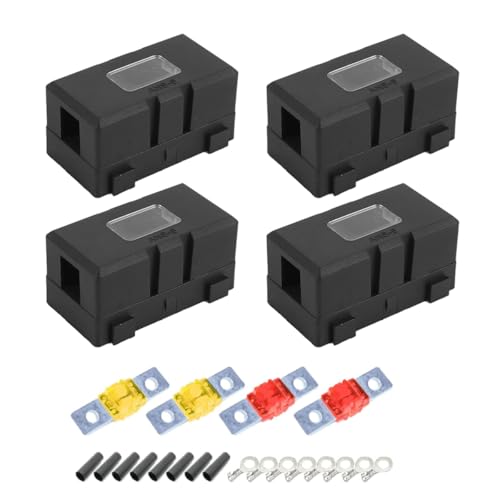 Namvo 4Pcs Mega Automotive Fuse Holder, Small Flat Plug Fuse Carrier for Cars, Trucks, Vehicles (2 X 120A + 2 X 150A)