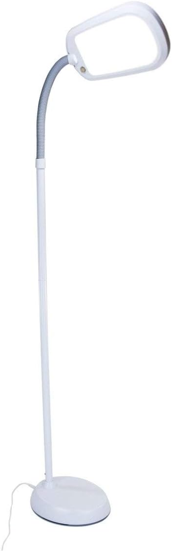 Led Bright Reader Natural Daylight Full Spectrum Floor Lamp Grey New Slimmer Design - N/a Silver Modern Contemporary Energy Efficient