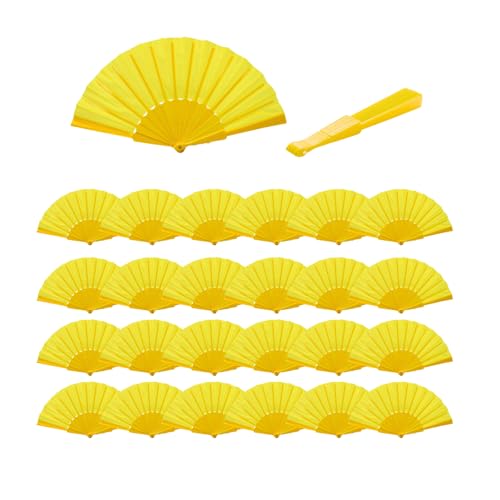 Pack de 24 Abanicos de Mano Plegables Papel y Plástico – Colores Surtidos – Abanicos Fiesta Boda Verano Regalos Invitados Decoración Eventos Manualidades (AMARILLO) Pack de 24 Abanicos de Mano Plegables Papel y Plástico – Colores Surtidos – Abanicos Fiesta Boda Verano Regalos Invitados Decoración Eventos Manualidades (AMARILLO)