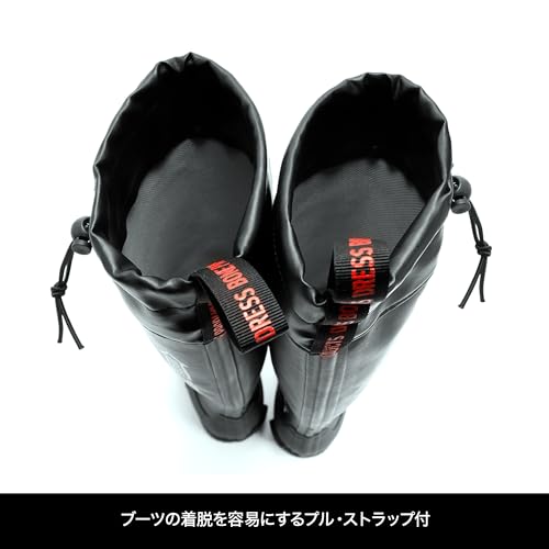 [ドレス] レインブーツ エアボーン[26cm] ブラック フィッシングブーツ ウェーディングブーツ 長靴 マリンブーツ 完全防水 撥水 渓流 磯 滑らない 9枚目