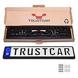 Unsere TRUSTCAR-Kennzeichenhalter sind für alle Automarken mit 520 mm x 110 mm EU-Standardkennzeichen geeignet, und die innovative Lochkonstruktion ermöglicht die Montage der Kennzeichenrahmen an fast allen Marken und Fahrzeugtypen. Sie sind jedoch nicht für Österreich und die Schweiz geeignet!
