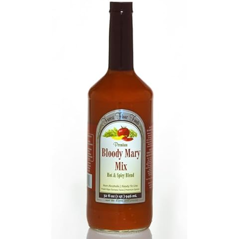 Forest Floor Foods Bloody Mary Mix Hot & Spicy Recipe, Home Cocktail Mixes, Bloody Mary Essentials, Premium Bloody Mary Mix, Hot & Spicy Recipe, 32 Oz Cover
