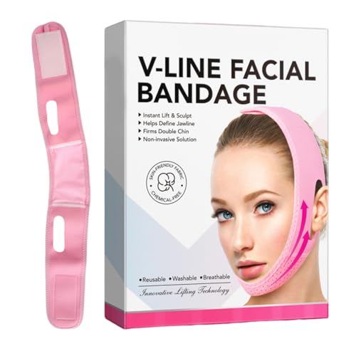 V Shape Face Lift, Chin Bandage Strap, Facial Slimming Tape, 12.1x2.8x16.5cm, Reusable Compression Wrap, Adjustable Contour Design, for Women’s Beauty, or Night Use