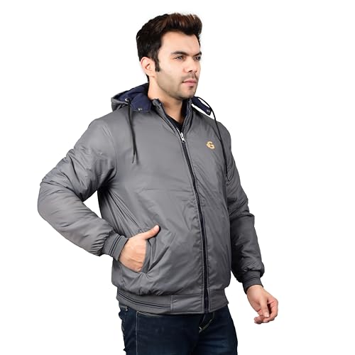 Image of Quark Export Quality Reversible Puffer Jacket in GLD Material best for Winterwear /Hiking /Biking /Camping /Mountaineering /Racing /Climbing /Tracking(Control Temperature up to 3 Degree Celsius.)(3C)