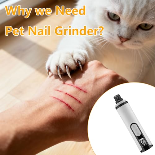 Moulin à ongles pour chien rechargeable 2000 mAh avec têtes interchangeables pour chat - 8