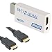 Thlevel Adattatore Wii HDMI Wii a HDMI 1080P / 720P con Jack da 3,5 mm Audio e Cavo HDMI da 1,5 m e Porta HDMI- Supporta Tutte le Modalità di Visualizzazione Wii (Bianco)
