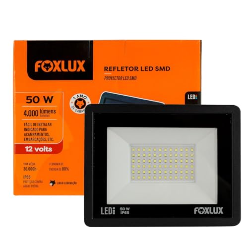 Refletor Led 50W 6500k 12v IP65 Foxlux