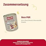animonda GranCarno Hunde Nassfutter Single Protein Ross pur (6 x 800g), getreidefreies Hundenassfutter ohne Zucker, für ausgewachsene Hunde, mit frischem Pferdefleisch und Innereien