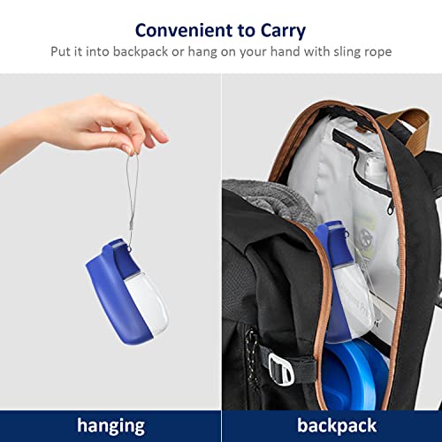 Image of WePet Foldable Portable Dog Water Bottle Puppy Water Dispenser with Drinking Feeder, 12 OZ, High-Temperature Resistant Leak Proof for Pets Outdoor Walking, Hiking, Travel, Food Grade Plastic BPA Free