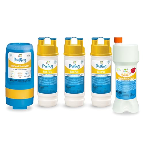 FROG Replacement Mineral Reservoir for use with Pool FROG Model 5400 Cycler - Prefilled Mineral Cartridge for Quick & Easy Pool Sanitization - Pool Opening Bundle+