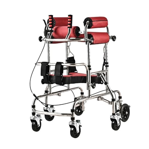 Andador para niños con problemas de movilidad: soporte vertical ajustable con asiento