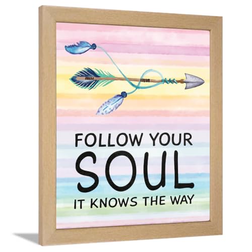Image of Chaka Chaundh - FOLLOW YOUR SOUL IT KNOWS THE WAY - Motivational Quotes frames for Office, Home, Student -(11 X 14 Inches)