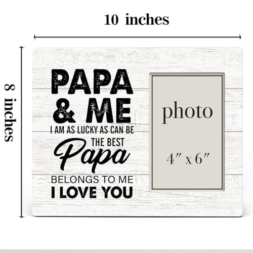 Oqtumes-Papa-Gift-Wood-Picture-Frame-Gifts-for-Grandpa-Grandad-Grandfather-Rustic-Papa-and-Me-Wood-Picture-Frame-8-x-10-Inches-Wall-Mount-and-Tabletop-4-x-6-Inch-Photo Oqtumes Papa Gift Wood Picture Frame Gifts for Grandpa Grandad Grandfather Rustic Papa and Me Wood Picture Frame 8 x 10 Inches Wall Mount and Tabletop 4 x 6 Inch Photo