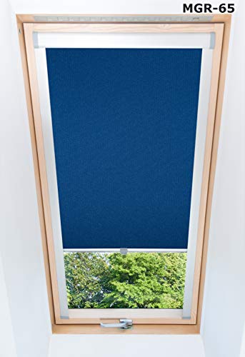 Modern Home AT Dachfensterrollo Velux Fakro 100% Verdunkelungsrollo UV Schutz Premium Thermo Sonnenschutz Hitzereduktion Hitzeschutz (Blau, S01) Cover