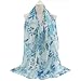 vimate Head Scarf for Women-Ladies Pale Blue Long Scarf Neck Warm Shawl Scarf for Spring Fall Winter (US-Style 19)