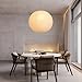 Fivemengo Paper Lantern Lamp Plug in Hanging Lamp 23.6in White Rice Paper Pendant Light with 19.7FT Cord Large Globe Japanese Japandi Wabi Sabi Chandelier for Dining Living Room Bedroom Office 1 Pack