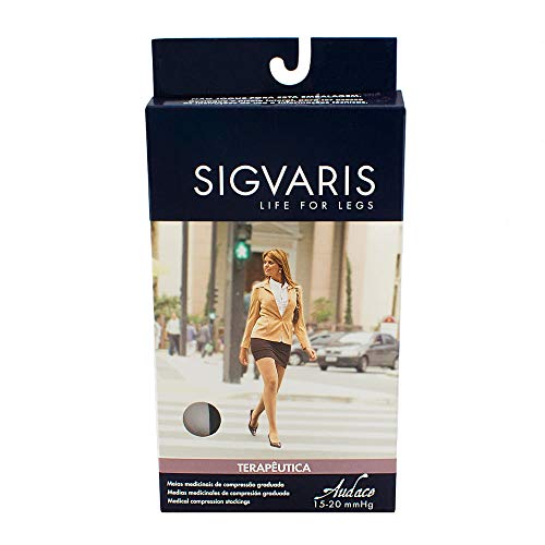 Meia 7/8 Meia Coxa AF 120B 15-20 Mmhg Ponteira Fechada Sigvaris Preto 2