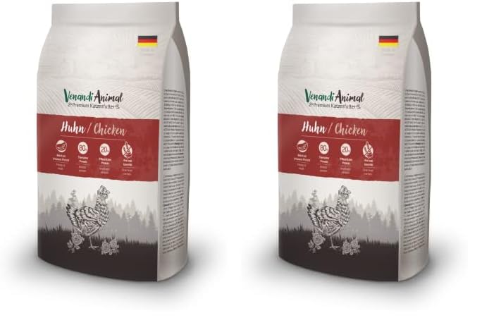 Venandi Animal Comida de Calidad para Gatos - Pollo, con Carne de Ave Fresca, Comida Seca, sin Cereales, 1 Paquete (1 x 1,5 kg) (Paquete de 2)