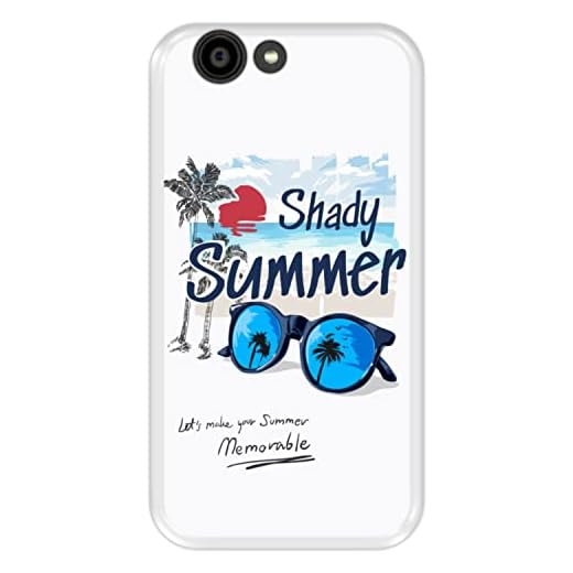 Mobilskal för [ ZTE Blade A512 ] design [ Sommar, semester, strand - Skuggig minnesvärd sommar ] Transparent TPU flexibelt silikonskal