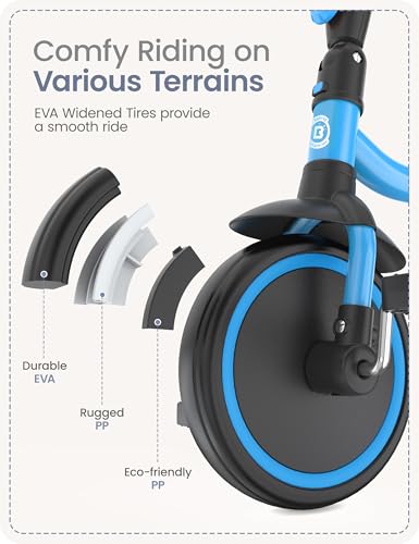 Image of besrey Toddler Tricycle with Bell, for Ages 18 Months to 5 Years
