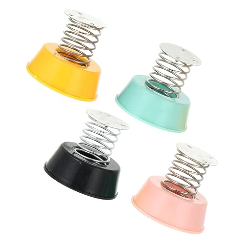 ORFOFE 4 pièces Bases de Ressort pour Figurines à Tête Secouante Accessoires Décoratifs DIY pour Voiture Bureau Couleurs Noir Rose Orange Résistantes Corrosion