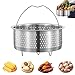 Kozdtiz Dampfgarer Einsatz Edelstahl 304, Dämpfeinsatz für Topf, 20 cm Dünsteinsatz für töpf, Siebeinsatz für Töpfe für Töpfe, Kochtöpfe, Schnellkochtopf Dünsten von Gemüse Früchte Eier silbrig