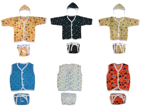 Image of TANGY Adorable Newborn Dress with Built-in Mittens for Extra Warmth and Style Top Set (Pack of 3)