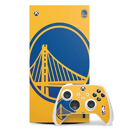 Skinit Decal Gaming Skin Compatible with Xbox Series X Digital Edition Bundle - Officially Licensed NBA Golden State Warriors Large Logo Design