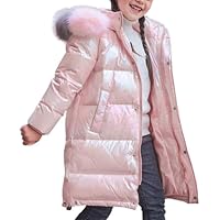 Raopuzi Chaqueta Niña Invierno, Abrigo Niño Metálica Brillante,