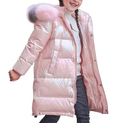 Raopuzi Chaqueta Niña Invierno, Abrigo Niño Metálica Brillante, Abrigos Largo de Plumas para Niñas con Cremallera Y Capucha, Chaqueta Acolchada Térmica, Parka Plumifero de Piel Niño Cálido | Ya disponible en tu tienda friki favorita! En mundofriki.es!