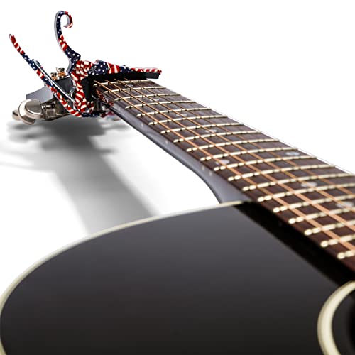 Kyser Quick-Change Guitar Capo For 6-String Acoustic Guitars, Freedom, Kg6Fa #TOP2