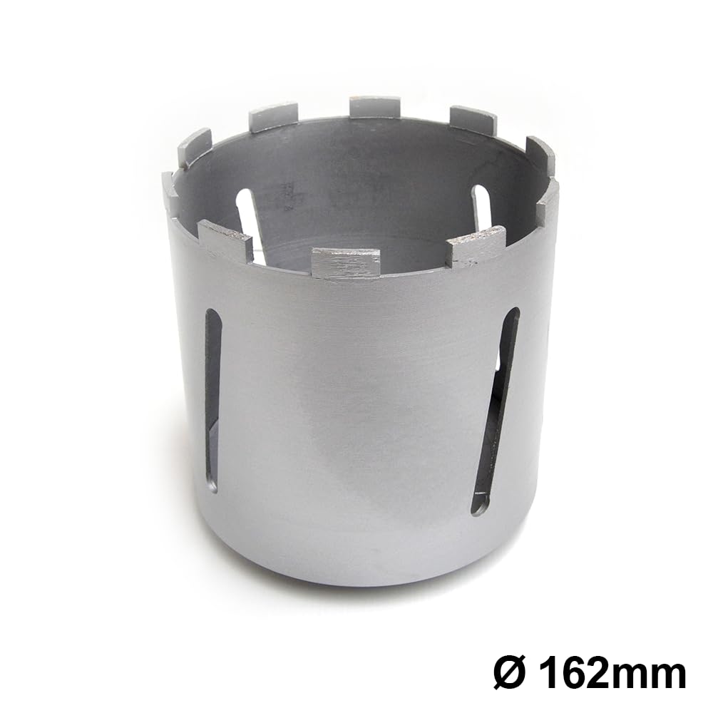 3S SuperSamaStore Fresa Foretto Diamantata Diametro 162 Mm per Carotaggi Muratura e Mattoni, Attacco 1/2" Femmina Passo Gas, Altezza 160 Mm
