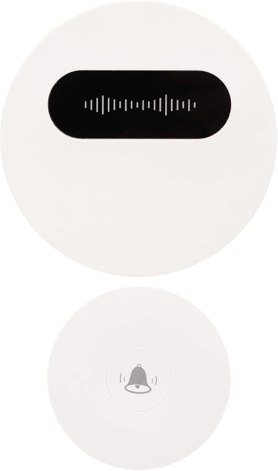 Juego de Timbre Inalámbrico, AC 110-240V Timbre Autoalimentado 58 Melodías 1 Receptor 2 Botón Pulsador Batería Gratis para el Hogar(#1)