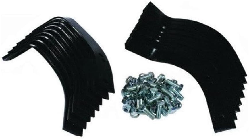 Tiller Tine Set W/Hardware Replacement for Cub Cadet Replacement for MTD 1901118A/1901118