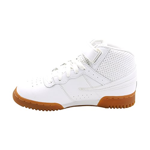 Fila Tênis infantil unissex F-13 Big Kids, Branco/Goma de Mascar, 4 Big Kid