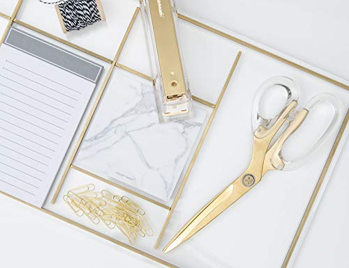 Russell+Hazel Acrylic Scissors, Left Or Right Hand, Clear And Gold-Toned, 9” #TOP4