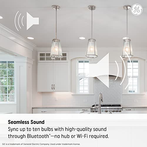 Ge Lighting Led+ Speaker Indoor Floodlight Bulb, Soft White, Bluetooth Speaker, No App Or Wi-Fi Required, Remote Included, Br30 Indoor Floodlight Bulb (1 Pack) #TOP4