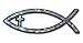 Elektroplate Christian Fish with Cross Reflective Decal Sticker Emblem
