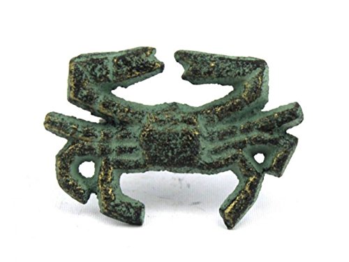 Hampton Nautical Cast Iron Crab Napkin Ring, 2.5", Antique Bronze