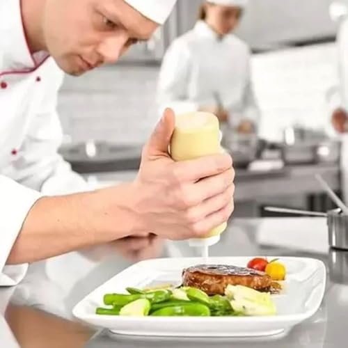 Kit 3 Bisnagas Plásticas Grandes 400ml para Molhos Maionese Plasvale Lanchonete Bar