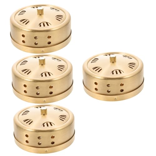 4pcs Box Smokeless Moxibustion Box Smokeless Moxa Tank Moxa Burner Copper Tank Adjustable Moxibustion Tank Moxa Stick Burner Holder Massage Accessory Body Massager Tool