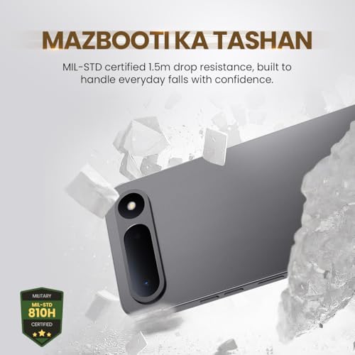 Image of Spark 50 5G (Ink Black, 6GB+128GB) | 6500mAh Battery + 45W Fast Charger | Upto 18GB* RAM | MIL-STD 810H Protection | Fastest 8X Network Speed* with URSP | 120Hz Smooth Display | AI Flash Snap