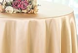 Wedding Linens Inc. 108" Round Seamless Satin tablecloths Table Cover Linens for Restaurant Kitchen